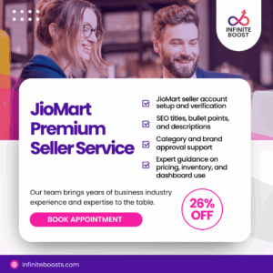 JioMart premium seller services including brand store creation and catalog upload