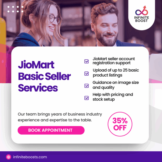 JioMart seller onboarding with product listing and basic store setup