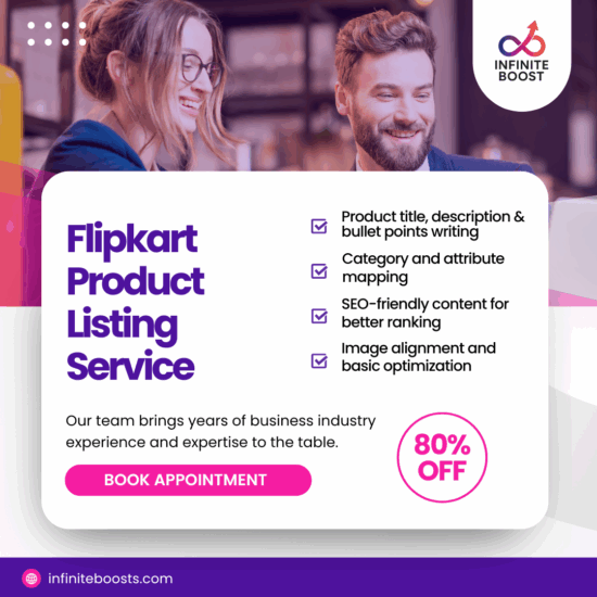 Flipkart product listing service with keyword-rich titles and catalog formatting