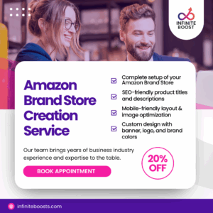 Amazon brand store creation with custom storefront design and product showcases