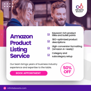 Amazon product listing service with SEO titles, bullet points, and A+ content
