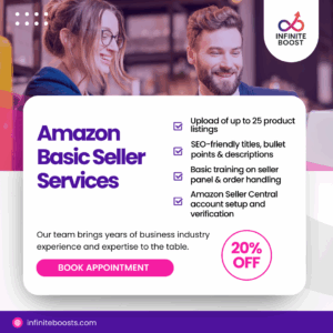 Basic Amazon seller support for onboarding, product uploads, and listing help