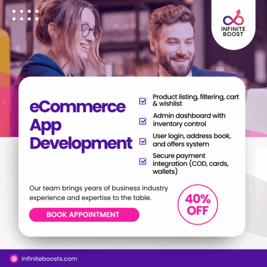 Mobile eCommerce app design for Android and iOS with shopping features