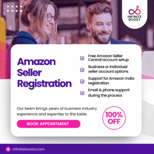 Amazon seller registration service with account setup and verification support