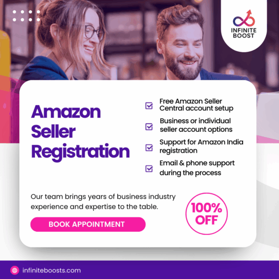 Amazon seller registration service with account setup and verification support