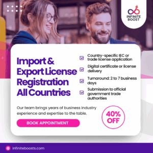 Import and export license registration services for global trade – InfiniteBoost
