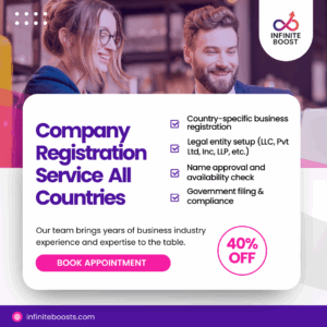 Company registration services for businesses across multiple countries – InfiniteBoost
