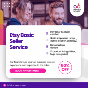 Basic Etsy store setup and product listing service – InfiniteBoost