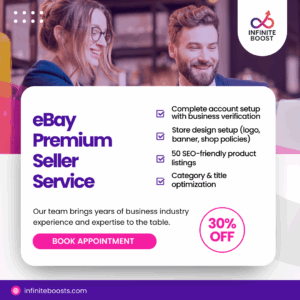 Premium eBay service with product optimization and international reach – InfiniteBoost