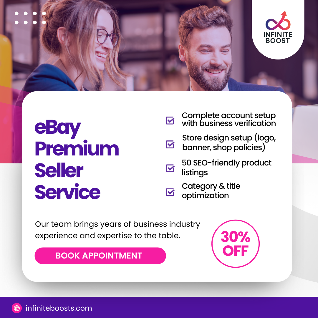 Premium eBay service with product optimization and international reach – InfiniteBoost