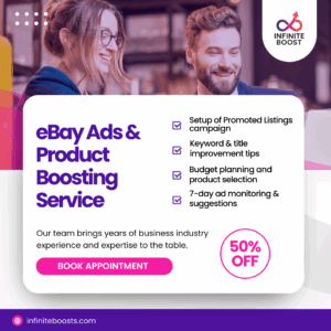 eBay ad campaign management to increase product views and conversions – InfiniteBoost
