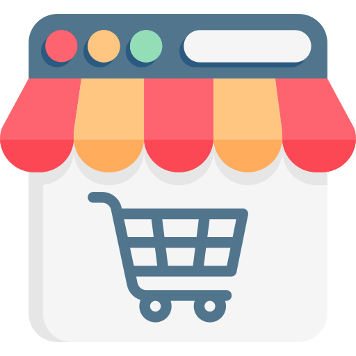 Storefront icon representing B2B and B2C eCommerce development and customization